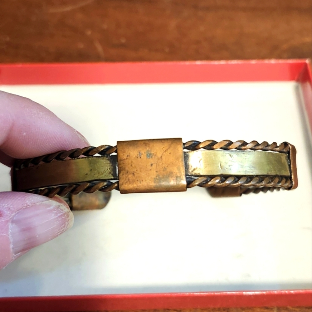 Vintage Brass and Copper Cuff Bracelet